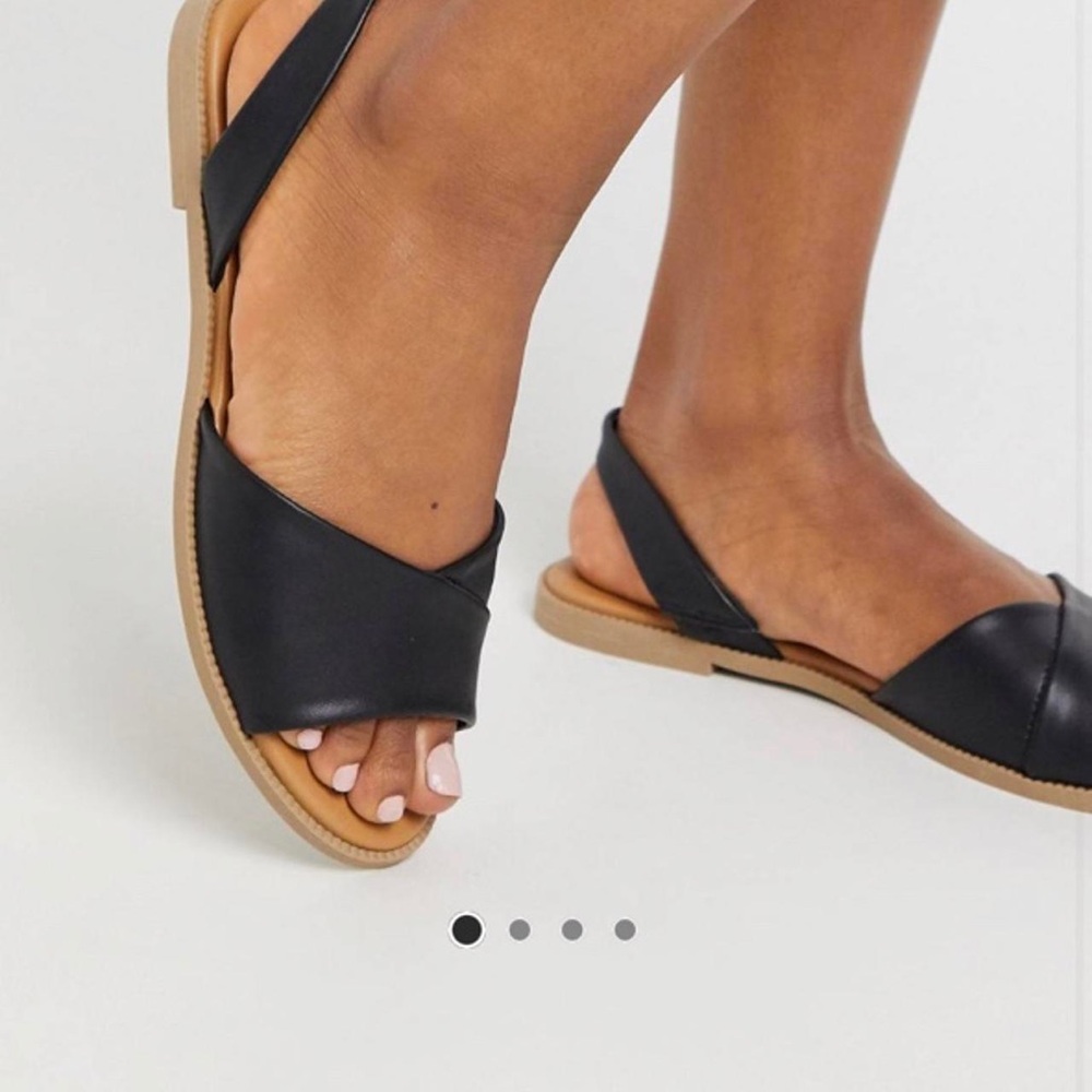 FREE w/ $10+ PURCHASE: Qupid Open-Toe Faux Leather Detail Sandals